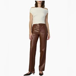 Joe’s Jeans Margot Brown Vegan Leather Pants